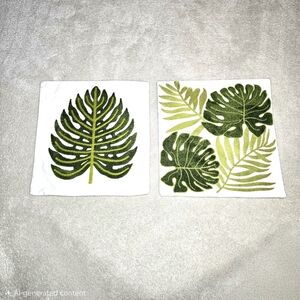 Palm Leaf Pillow Covers, Set Of Two.